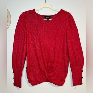Bwear Red Knotted Blouse
